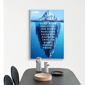 Motivazionale Il Successo Iceberg Stampato Poster <span class=keywords><strong>Natura</strong></span> Foto di Paesaggio della Tela di canapa di Arte Della Parete Citazione Nordic Stampa Sticker Da Parete Palestra Decor - Product Image 4