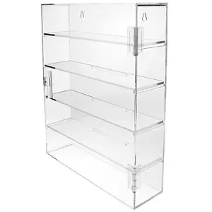 modern display cabinet Acrylic Display Cabinet With Lock - Rectangular Locking Clear Acrylic Display Case