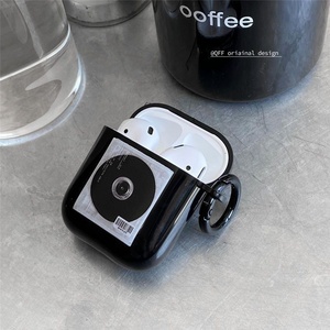 Mềm vỏ không dây <span class=keywords><strong>Bluetooth</strong></span> Earbuds thiết lập âm nhạc kỷ lục cho AirPods 4 trường hợp tương thích với 2nd & 3rd thế hệ Đen TPU - Product Image 2