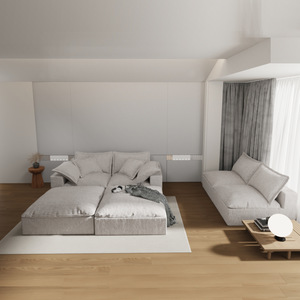Juego de Sofás de Tela Estilo Nórdico Súper Suave con Diseño Creativo de <span class=keywords><strong>Patchwork</strong></span> y Función Antipolvo para Sala de Estar - Product Image 3