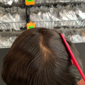 ทูเป้ผมแท้แบบฝรั่งเศสเต็มศีรษะสำหรับผู้ชาย ความหนาแน่นต่ำ 80%  ไรผมฟอกสี คุณภาพสูง - Product Image 2