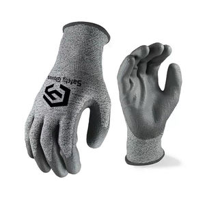 Guantes de Trabajo de Seguridad CHUANGYING al por Mayor, Resistentes a Cortes HPPE, En388 Anti-Corte 4X43C, Industriales, Impermeables, con Palma de <span class=keywords><strong>PU</strong></span> - Product Image 4
