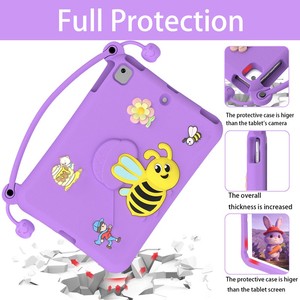 Nouvelle conception, étui pour tablette pour enfants en mousse EVA souple, imprimé abeille mignon, poignée antidérapante, antichoc, pour <span class=keywords><strong>iPad</strong></span> 9,7 pouces/<span class=keywords><strong>iPad</strong></span> <span class=keywords><strong>Pro</strong></span> 9,7 pouces/<span class=keywords><strong>iPad</strong></span> Air/Air 2 - Product Image 5
