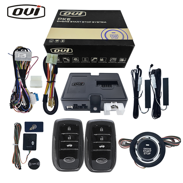 Universal Keyless Entry Car Remote Starter System PKE Push Start Button Engine Start Stop Compatible 95% of Vehicle Models