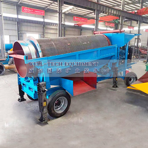 Quy mô nhỏ di động di động <span class=keywords><strong>trommel</strong></span> trống màn hình cho Phù Sa sa khoáng Vàng sàng lọc - Product Image 2