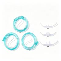 Cannule nasale médicale jetable, trois tailles, verte, pour l'oxygénation et les soins respiratoires