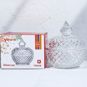 Elegant Fashion Wholesale Household Wedding Accessories Kitchen Glass Candy Box Food Home <strong>Decor</strong> Storage <strong>Jar</strong> - Product Image 6