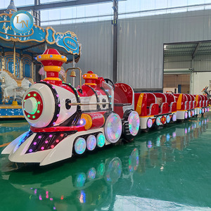 Trains touristiques de qualité supérieure jeux de parc d'attractions à piles pas cher enfants Train électrique sans rail - Product Image 2