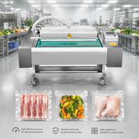 Machine d'emballage sous vide à roulement continu haute vitesse DZ-1100, scelleuse sous vide pour aliments frais, légumes et fruits