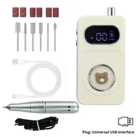 Ponceuse à ongles portable rechargeable 45000 tr/min, machine de polissage spéciale pour éliminer les peaux mortes et le nail art