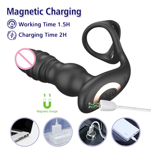 Control Remoto Inalámbrico, Tapón Anal, Masajeador de Próstata, Motor Dual, Vibrador Telescópico, Estimulador de Punto G, Dispositivo Impermeable - Product Image 4