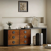 Coiffeuse de style américain avec 6 tiroirs, vente en gros d'usine, bureau de maquillage extensible avec miroir et éclairage