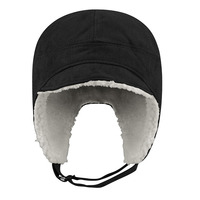 Sombrero de invierno personalizado con ala corta suave Sombrero de cazador ruso Sombrero de soldado a prueba de viento Orejeras Ushanka