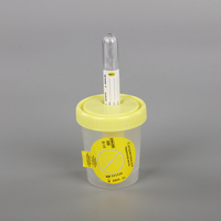 Conteneur d'urine médical jetable stérile 30ml 40ml 60ml 120ml échantillon sous vide avec aiguille