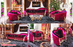 Conjunto de sofás tallados de estilo europeo para el hogar, muebles de salón de diseño antiguo moderno, tallado a mano clásico - Product Image 5