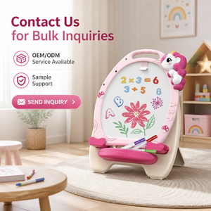 <span class=keywords><strong>Pizarra</strong></span> Magnética de Doble Cara con Diseño de Unicornio Rosa, Ajustable en Altura, para Niños Pequeños, <span class=keywords><strong>Pizarra</strong></span> Blanca, Juguete Educativo STEM - Product Image 6