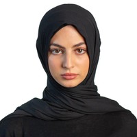 Cloud Jet noir coton Polyester femme Islam toute saison conception unie taille libre instantanée TAKVA Infinity Hijab ensemble