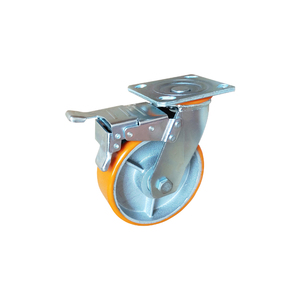 Usine 4 5 6 <span class=keywords><strong>8</strong></span> pouces Pu fonte pivotante silencieusement capacité <span class=keywords><strong>de</strong></span> charge industrielle roulement à billes <span class=keywords><strong>roue</strong></span> à roulettes robuste - Product Image 4