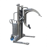 Chariot élévateur à fûts d'huile électrique en acier inoxydable personnalisé ATS avec pince basculante pour un empilage efficace des fûts d'huile