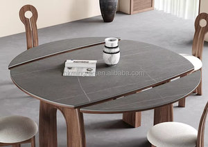 Mesa de Comedor Extensible de 6 Plazas con Sillas, Estilo Moderno Europeo Francés Americano 2025, Ecológica, con Tablero de Roca, Muebles para Comedor - Product Image 2