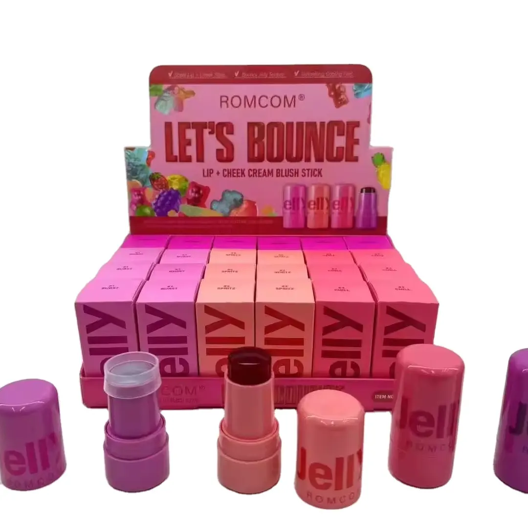 Venta al por mayor 2024 nueva llegada Jelly Stick Blush agua fría alta calidad Jelly Blush Stick 24 en 1 caja Palo de rubor de gelatina