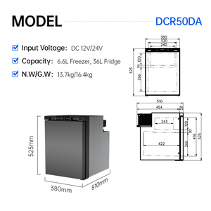 Congélateur de voiture vertical intégré à économie d'énergie 42.6L Rv Réfrigérateur 12V Mini réfrigérateur de camping pour les voyages - Product Image 2
