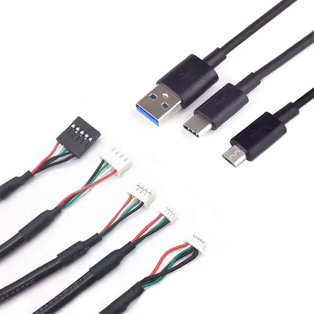 Custom SH 1.0mm 4P 5P 7P JST Connector USB A/Type C/Micro-USB to JST Cable Assemblies PVC Insulated for Computer Applications