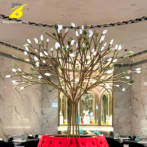 Lustre artistique <span class=keywords><strong>en</strong></span> forme d'arbre fleuri, magnolia contemporain pour plafond haut et atrium - Product Image 1