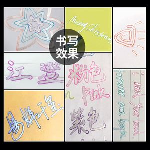 Lot de 12 marqueurs fluorescents à double ligne, permanents et scintillants, pour la création de cartes en papier, les vœux d'anniversaire, la peinture, les loisirs créatifs et l'artisanat - Product Image 5