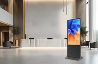 Kiosque de marketing numérique d'usine, écran publicitaire LED multi-touch avec graphismes pour centre commercial, utilisation intérieure/extérieure