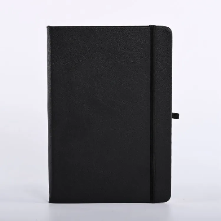 Faux pc portable épais par Sublimation en Pu, personnalisé, noir, A5, avec porte-stylo