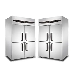 Quạt Làm Mát Tủ Lạnh Nhà Bếp Loại Sang Trọng Bốn Cửa Ra Vào Thép Không Gỉ Nhà Bếp Tủ Lạnh