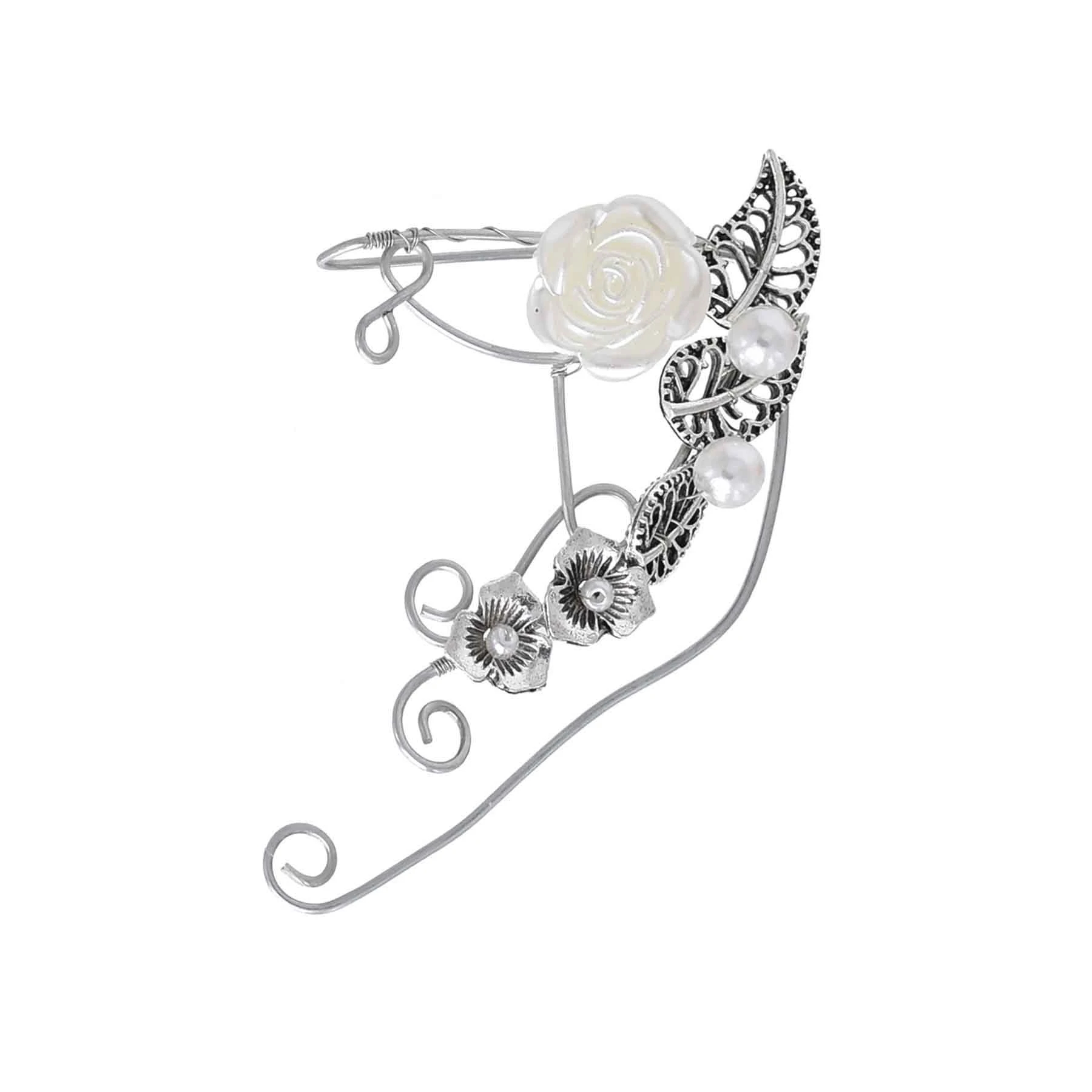 Fairy Earrings Elf Ear Cuffs- 1 Pair Pearl Beads Filigree Fairy Elven Cosplay Fantasy Costume Handcraft Earring Cr186zi9rtu Butterfly Earrings