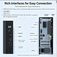 Ordinateur de bureau M4000q, processeur Intel de 14e génération I3-14100, Windows 11, 16 Go de RAM, SSD 512 Go, usage commercial et domestique, PC de jeu de marque, usage professionnel