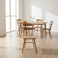 Chaise de salle à manger en bois de frêne massif, style moderne du milieu du siècle, dossier de luxe léger pour restaurant, salon de thé, bureau, hôtel