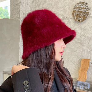 Bonnets d'hiver pour femmes épais chauds Skullies casquettes avec pompon extérieur coupe-vent écharpe ensemble 3D brodé tissu commun - Product Image 5