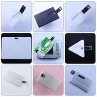 USB Flash Drive Kartu Kredit Mini Hadiah Pribadi Pabrik dengan Logo Kustom Pendrive Promosi Memorias USB Pembuatan Sampel Cepat