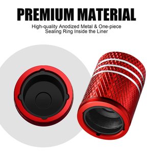 Tapa de válvula de aleación de aluminio estilo americano de 17 mm con anillo de sellado incorporado para protección contra el polvo de neumáticos de coche - Product Image 1