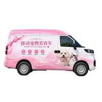 Véhicule mobile de toilettage pour animaux de petite taille, pour le bain et la coiffure, avec équipement professionnel