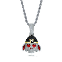 Pendentif de jeu Black Myth Wukong, personnage de tendance chinoise Voyage en Ouest, avatar en zircon complet, collier hip-hop en gros