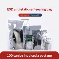 PE Anti-Static Self-Sealing Shielding ESD Bag for Computer Graphics Card Hard Disk IC Chip Moisture Proof Packaging RoHS