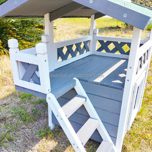 슌다 친환경 고급 모던 고양이 집 SDCH004 그레이 실내외 원목 애완동물 집 패션 프린트 캐리어 레저 - Product Image 3