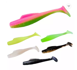 Señuelos de Pesca Flotantes de <span class=keywords><strong>Agua</strong></span>, 5.5CM, 1.6G, 6 Piezas/Paquete, TPR, Resistentes a Mordeduras, Alta Elasticidad, <span class=keywords><strong>Cola</strong></span> en Forma de T, Color Negro - Product Image 3