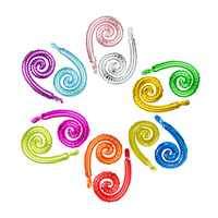 Nouveaux Ballons en Aluminium Décoratifs à Double Spirale et à Boucle Simple, Écologiques, Vente en Gros pour Décorations de Fête d'Anniversaire
