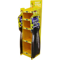 Benutzer definierte Supermarkt Einzelhandel 4 Tier Kraft papier Produkt Boden Display Stand Box Rack Wellpappe Karton Display Stand Box