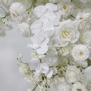 Arco de flores de seda elegante para bodas, decoración de fondo para entrada de iglesia - Product Image 4