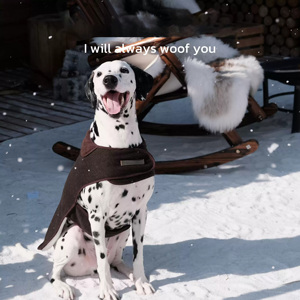 O inverno luxuoso Pet veste a jaqueta Eco-friendly do cão do estilo britânico clássico sólido do algodão para cães pequenos de tamanho médio para o Natal - Product Image 3