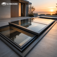 Maison en verre innovante préfabriquée modulaire avec fenêtre coulissante en alliage d'aluminium, résistante aux ouragans et à l'isolation thermique, pour sous-sol