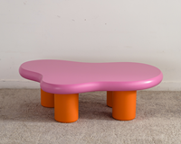Table basse minimaliste moderne rose en forme de nuage pour petit logement ou appartement – Série Célébrité Internet