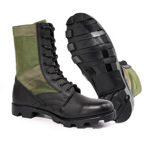 Bottes tactiques en toile Oxford 900D + cuir véritable, bottes de <span class=keywords><strong>jungle</strong></span>, chaussures en caoutchouc moulé Panama, fabrication personnalisée en usine - Product Image 3